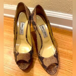Jimmy Choo Python Animal Print Heels